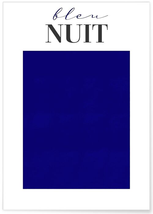 Affiche Bleu Nuit