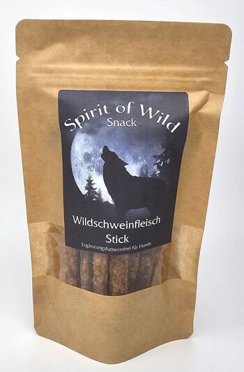 Spirit of Wild Snack Bâtonnet de Viande de Sanglier 100g 1