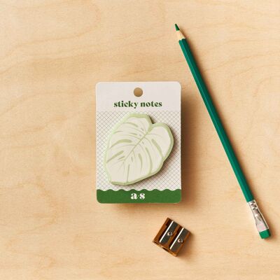 Monstera Leaf Sticky Notes