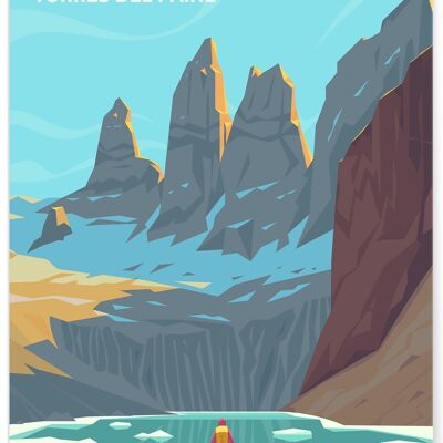 Cartel de ilustración de la patagonia