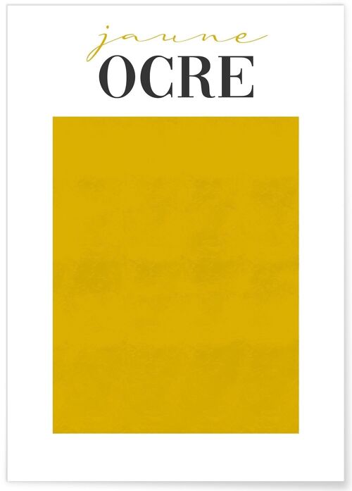 Affiche Jaune Ocre