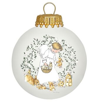Boule de Noël Ronde des lapins de Noël par Petit Berge® 1