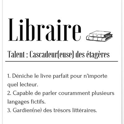 Poster sulla definizione del libraio