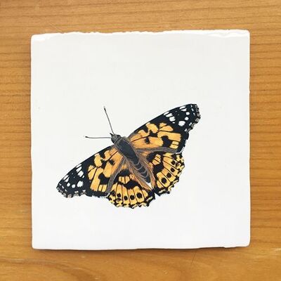 Painted Lady Butterfly – Vintage Style Tile
