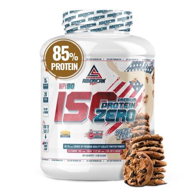 AS American Supplement | Premium Iso Zero 2kg | Kekse | Molkenprotein | Helfen Sie dabei, Ihre Muskelmasse zu steigern | Low Carb | 0 % Zucker…