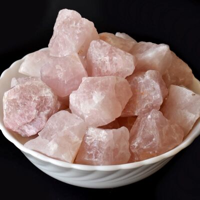 1 pieza de piedra en bruto de cuarzo rosa ~ cristales crudos de 1 pulgada
