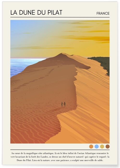 Affiche La Dune du Pilat Vintage