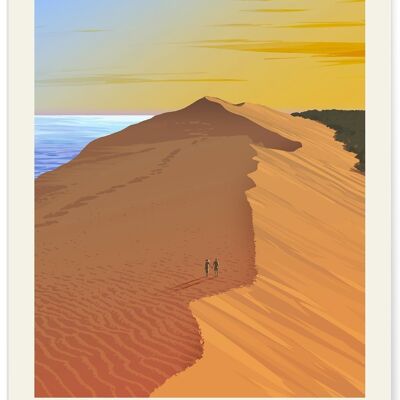 Vintage Dune of Pilat Poster