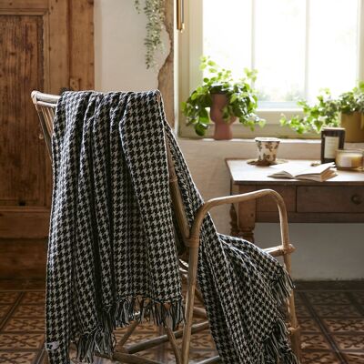 Fringed blanket 130 x 160 cm RPET GASPARD