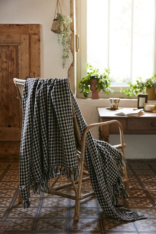 Plaid à franges 180 x 220 cm RPET GASPARD