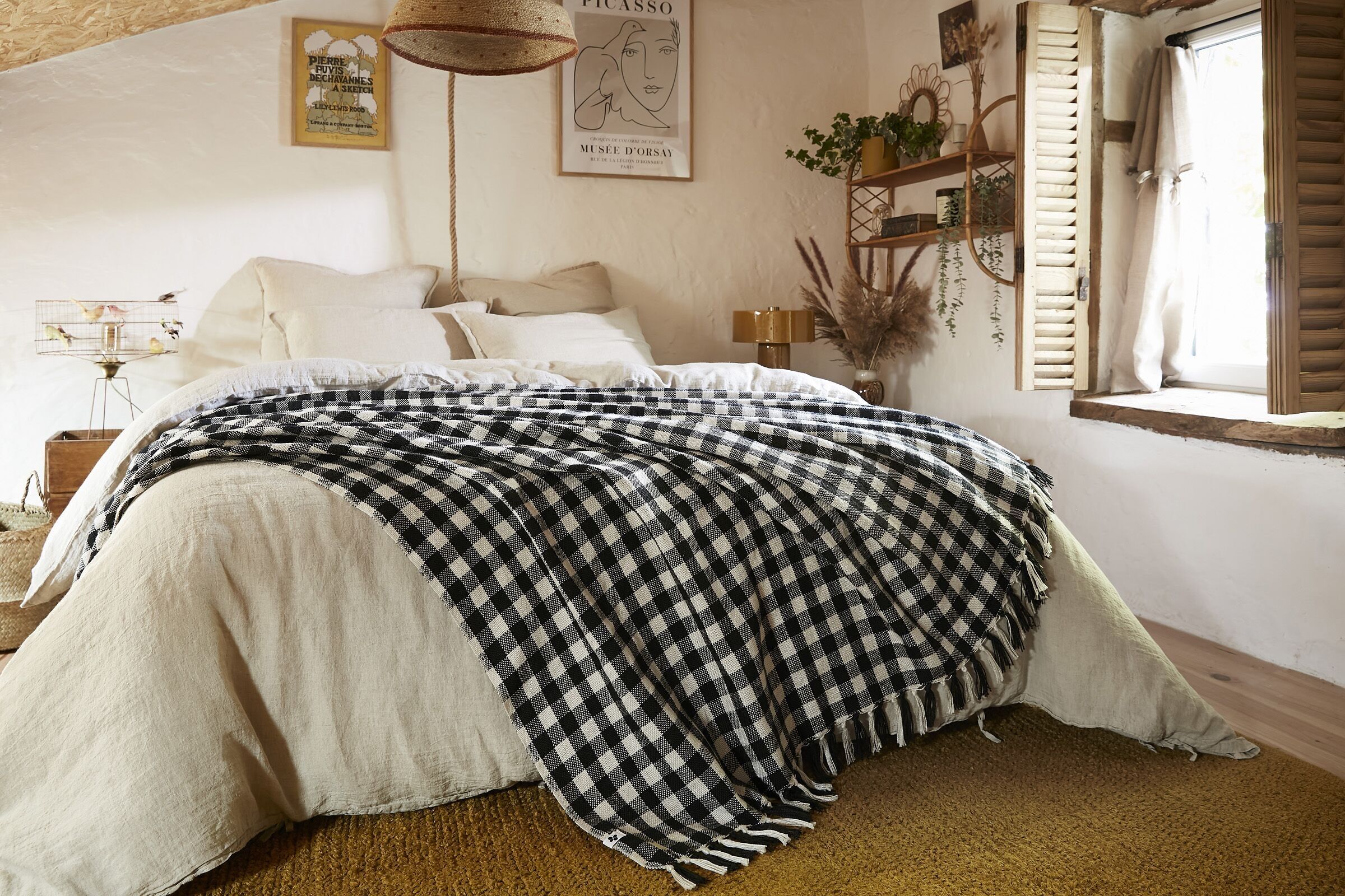 Tagesdecke mit Fransen, 240 x 260 cm, RPET GABRIEL