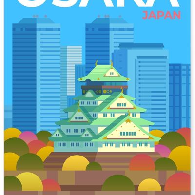 Affiche ville Osaka