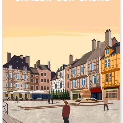 Plakat der Stadt Chalon-sur-Saône