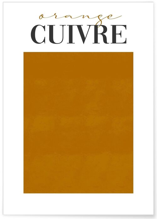 Affiche Orange Cuivré