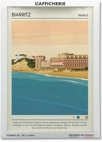 Affiche ville Biarritz Vintage 2