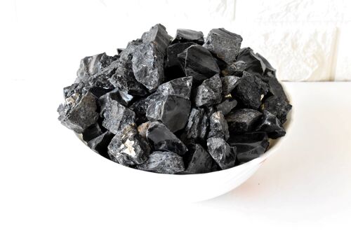 1Pc Black Obsidian Rough Stones ~ 1 inch Raw Crystals