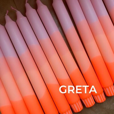 Dip Dye Kerzen im 3er-Set / handgefärbte Stabkerzen „GRETA”
