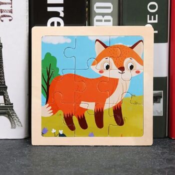 Ensemble de Puzzle Tangram en Bois : Animaux et Circulation Amusants pour Enfants 2