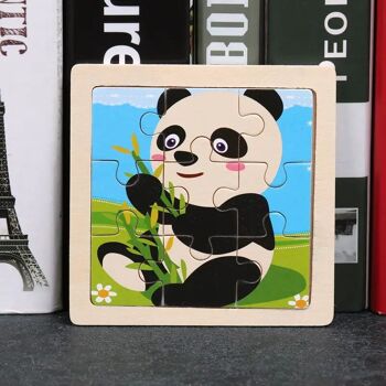 Ensemble de Puzzle Tangram en Bois : Animaux et Circulation Amusants pour Enfants 5