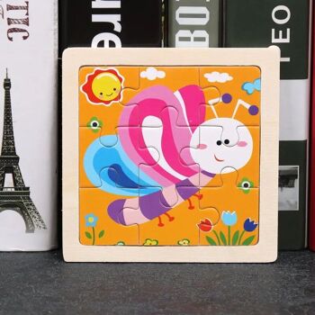 Ensemble de Puzzle Tangram en Bois : Animaux et Circulation Amusants pour Enfants 6