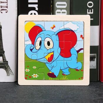 Ensemble de Puzzle Tangram en Bois : Animaux et Circulation Amusants pour Enfants 15