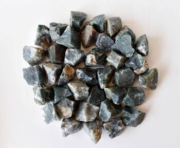 1Pc Moss Agate Rough Stones ~ 1 inch Raw Crystals 9