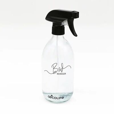 Glass bottle for bathroom cleaner