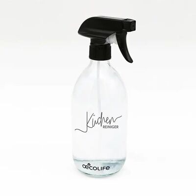 Glass bottle for kitchen cleaner