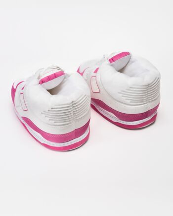 Chaussons Maison Géante Rose Fluo et Blanc Taille Unique 6