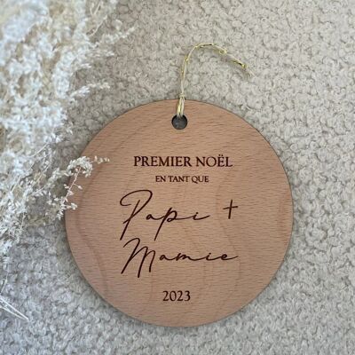 Boule de noël "papi & mamie"