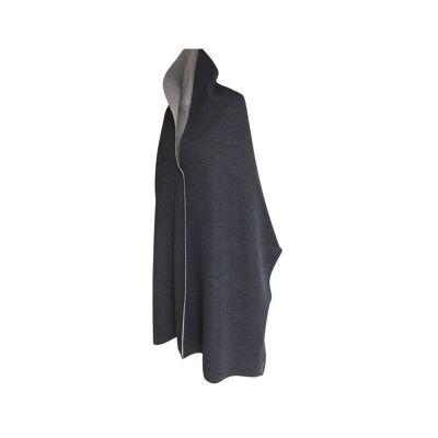 CoatCape reversible antracita/gris