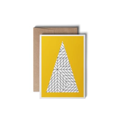 Tannenbaum Yellow Eco, Grußkarte