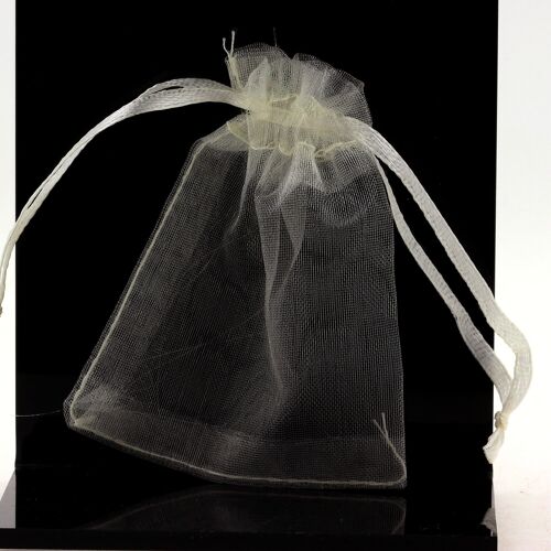 Sacs-cadeaux Organza. 100 PCS Sachets couleur Beige en Organza pour Bijoux, Cadeaux. Pochettes Organza.