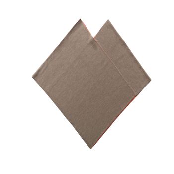 Poncho triangle épais naturel/orange 4