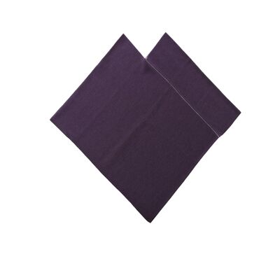 Poncho triangolare spesso viola/grigio