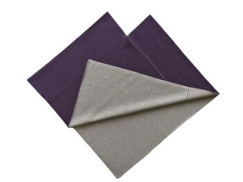 Poncho triangle épais violet/gris 6