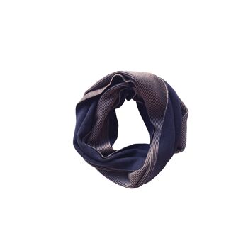 Foulard rond bleu/naturel