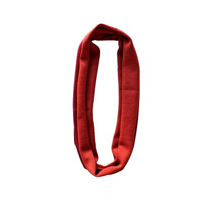 Round scarf red/orange
