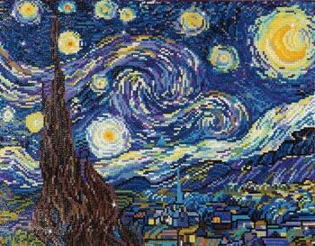 La nuit étoilée (Van Gogh) - Diamants ronds 1