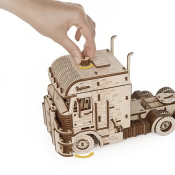 DIY Eco Wood Art Puzzle 3D en bois Truck Road King, 3236, 29,3 × 13,2 × 17,5 cm 4