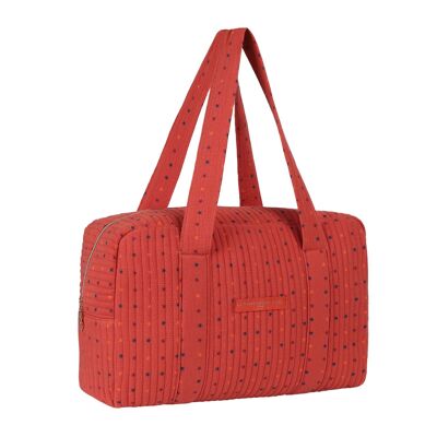 Weekend bag quilted orange stars