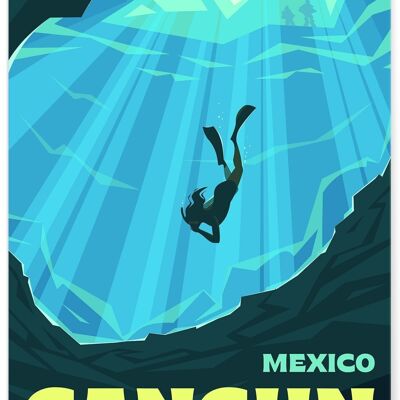 Cartel de la ciudad de cancun