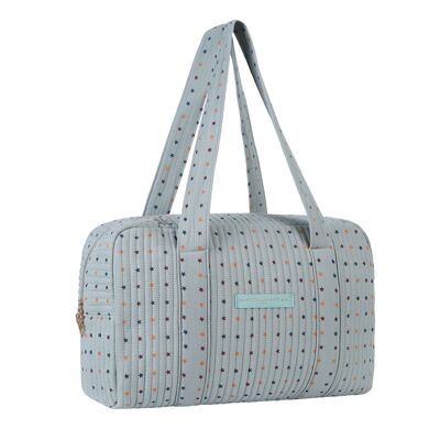 Borsa weekend trapuntata stelle blu