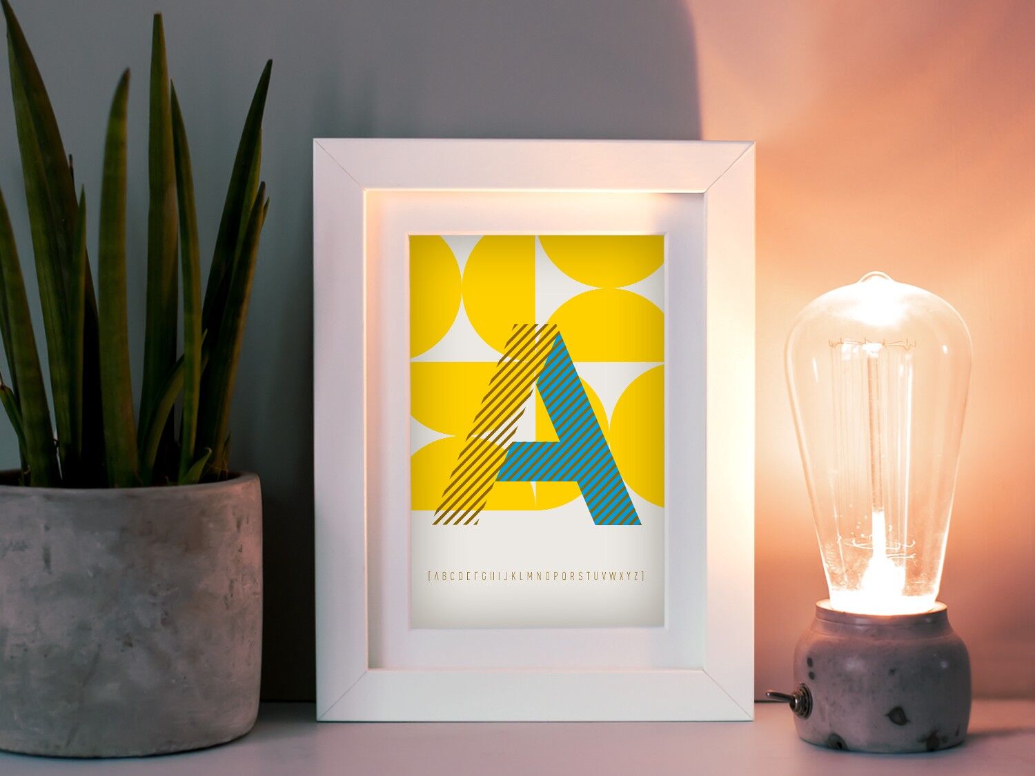 Postkarte - Initial A