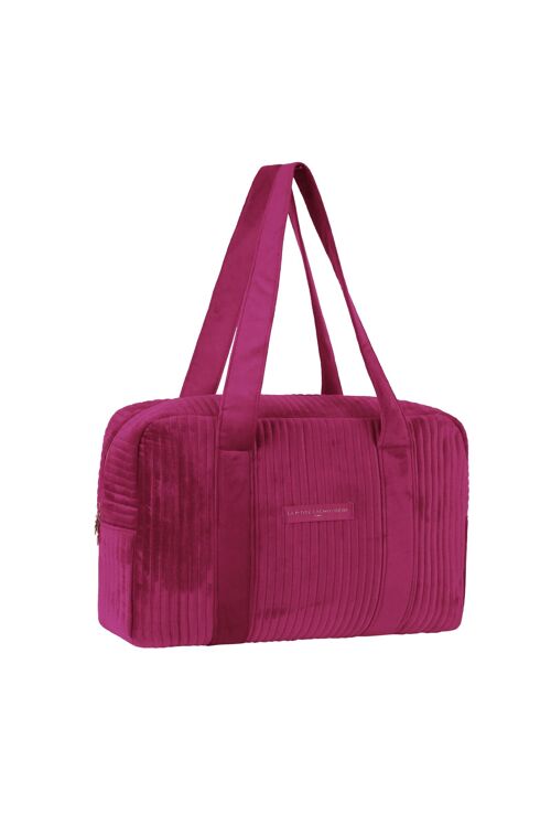 Week eng bag matelassé velours prune