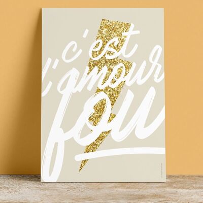 Printed message poster - L'Amour Fou