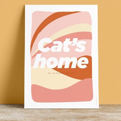 Póster con mensaje impreso - Cat's Home