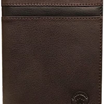 Cartera grande para hombre - Cartera para hombre (marrón/negro)