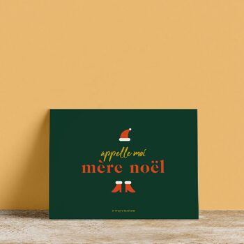 Carte de Noël - Mère Noël