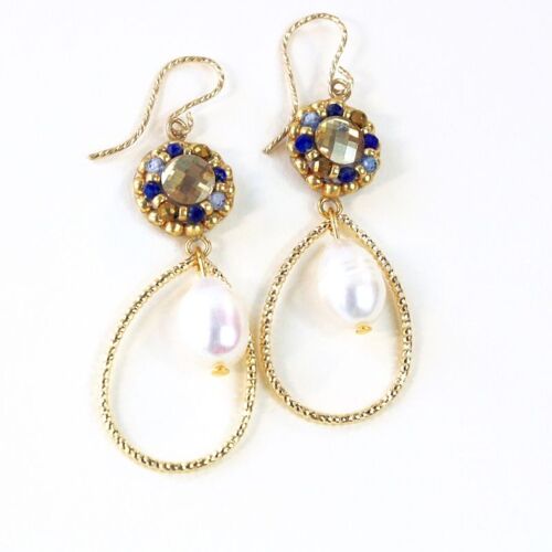 Boucles d'oreilles Elvire - Lapis Lazuli